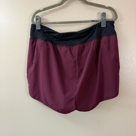 Core 10 Maroon/Black Lined Athletic Shorts - Picture 2 of 4